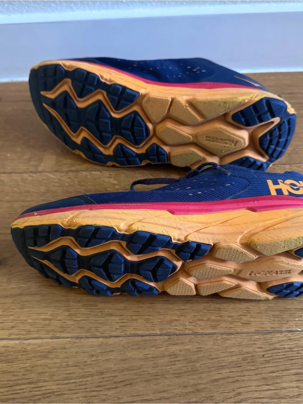 Hoka One One Challenger ATR 6 Men's Trail Running Shoes Size 10 Blue Orange